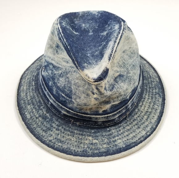 VTG 90's 00's Henschel Fedora Denim Jeans Hats - Picture 2 of 9